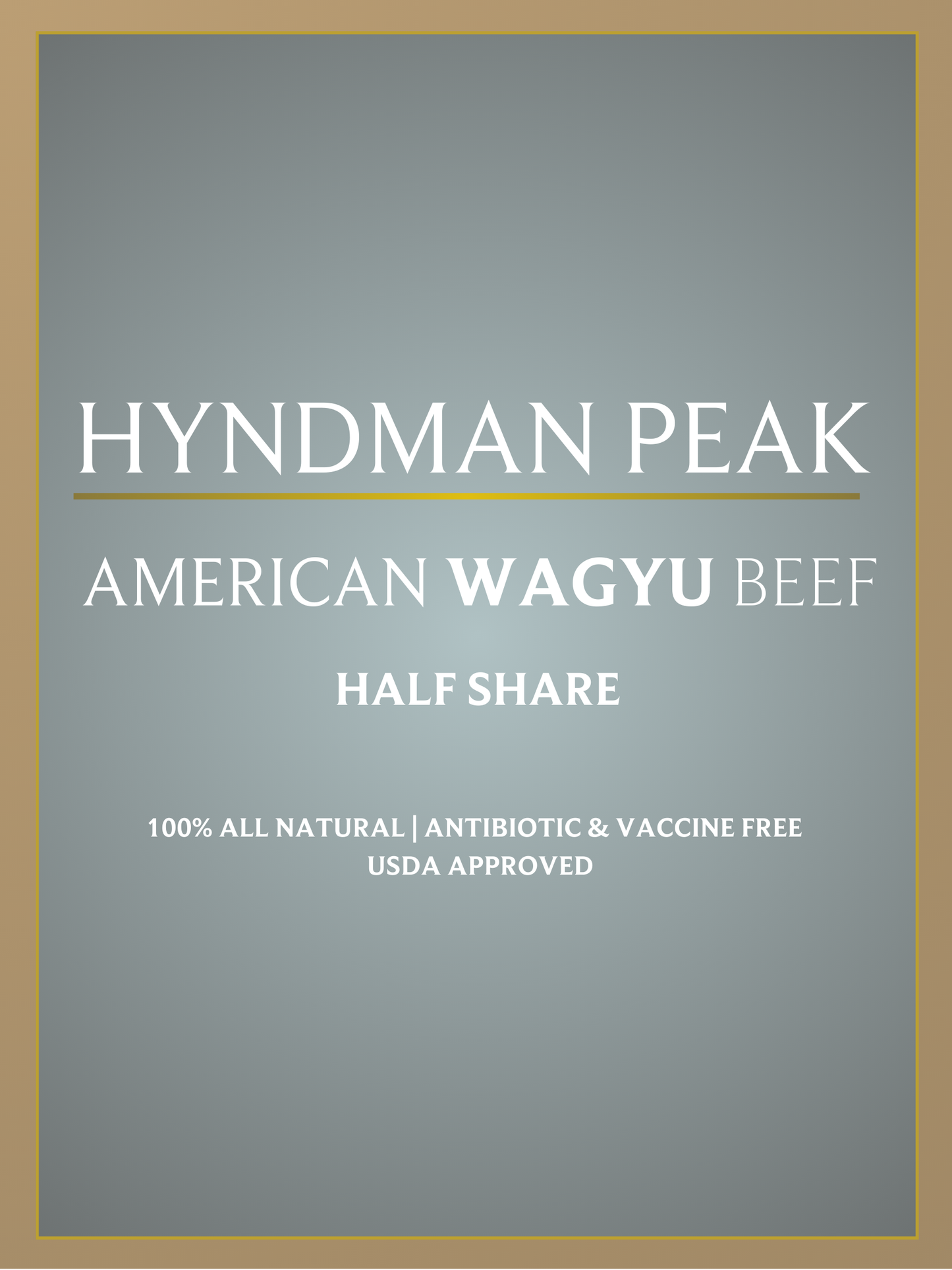 American Wagyu Beef Half Share